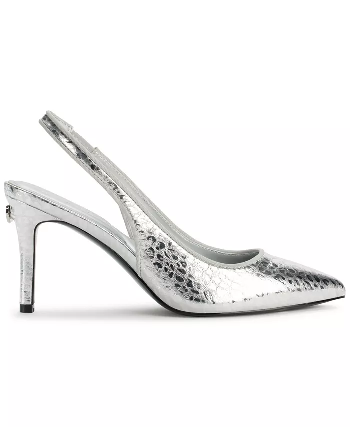 Женские туфли-лодочки Rosalyn Slingback KARL LAGERFELD PARIS, серебряный — фото 2