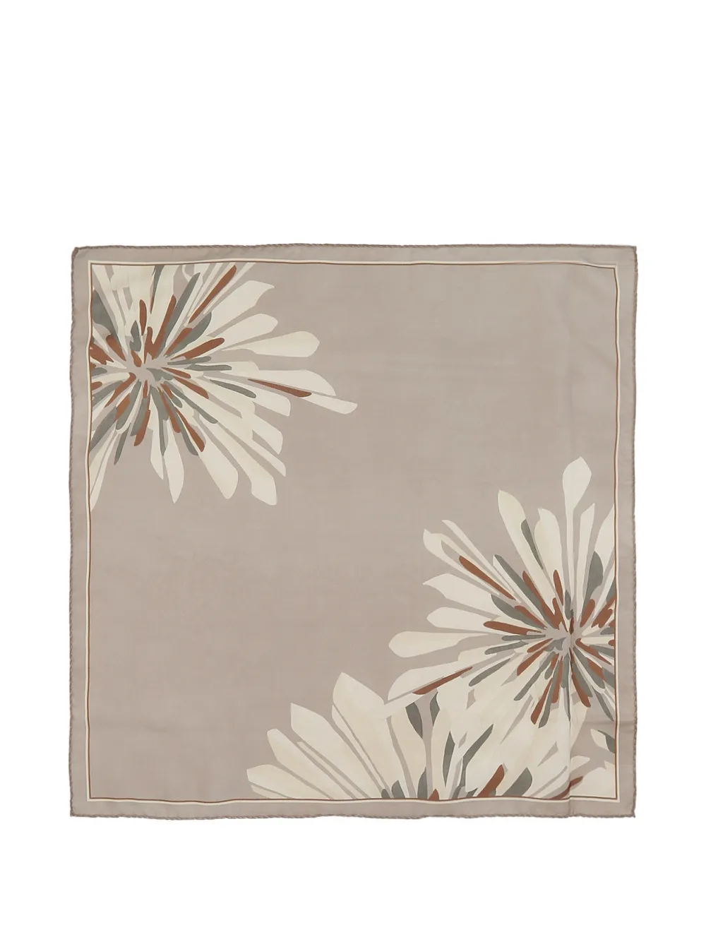 

Платок с цветочным принтом Brunello Cucinelli, зеленый