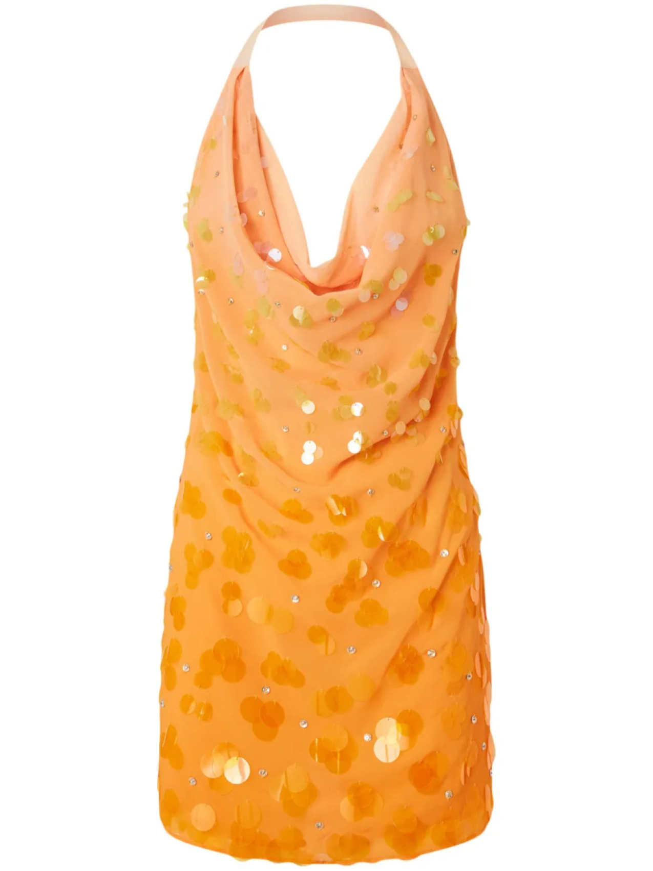 

PINKO платье мини с пайетками, оранжевый