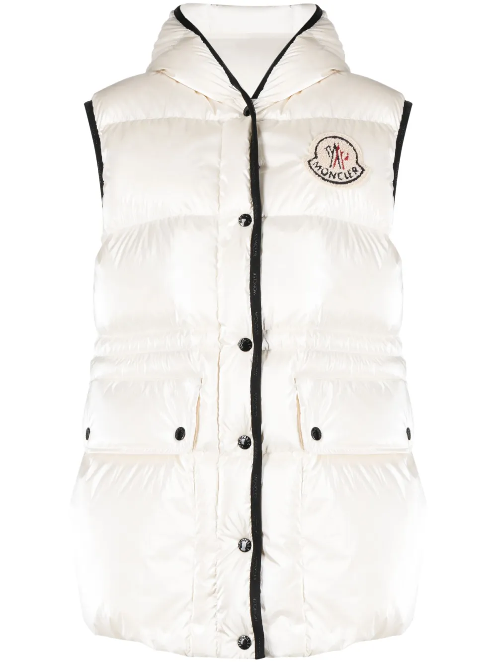 

Дутый жилет Hera с капюшоном MONCLER, белый