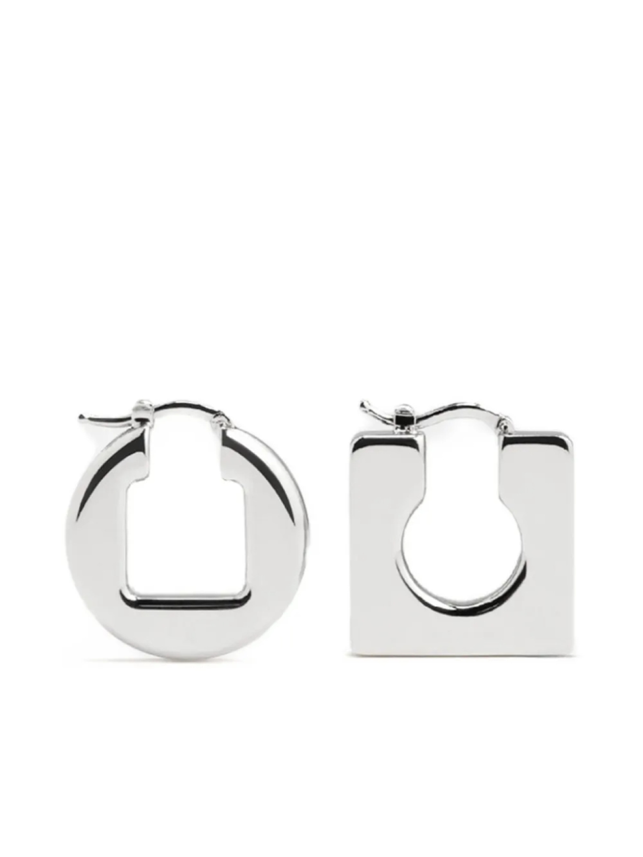 

Jacquemus серьги Les Boucles Rond Carre, серебряный