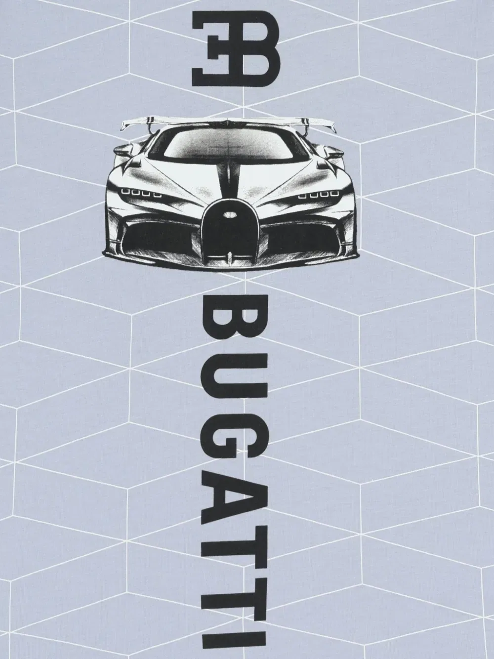 Футболка с графическим рисунком на автомобильную тематику Bugatti Kids, синий — фото 3