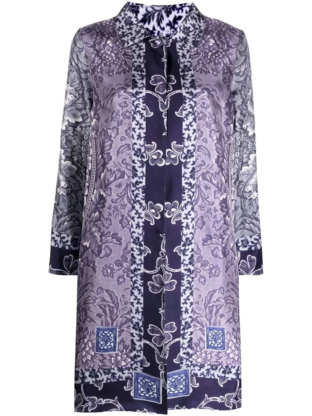 

Двустороннее шелковое пальто Aloe Pierre-Louis Mascia, синий