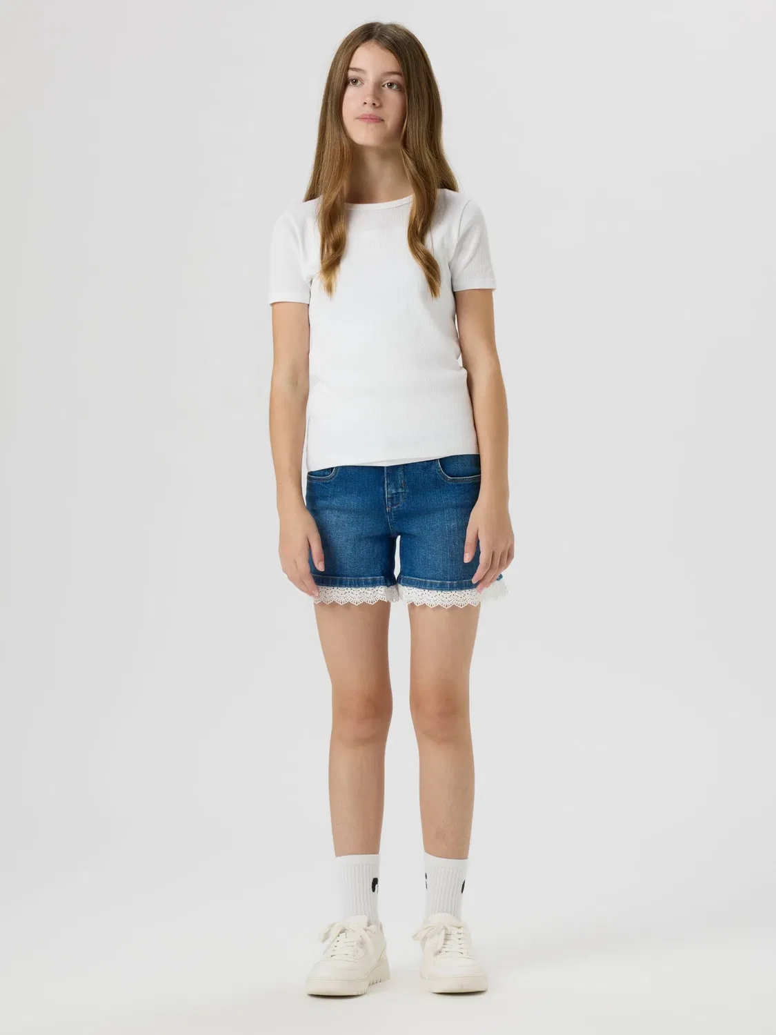 Шорты джинсовые, Medium Blue Denim, TWO SOON — фото 4