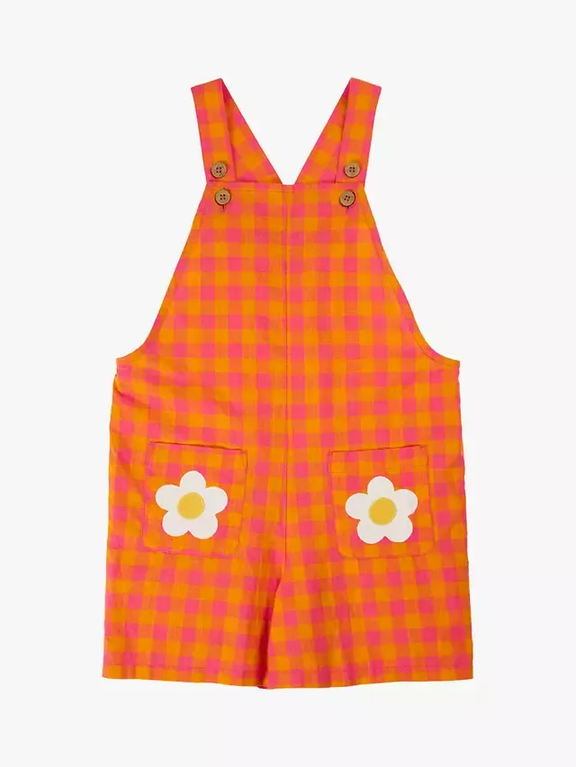 Детский короткий комбинезон Saskia, Spark Check/Flowers Frugi
