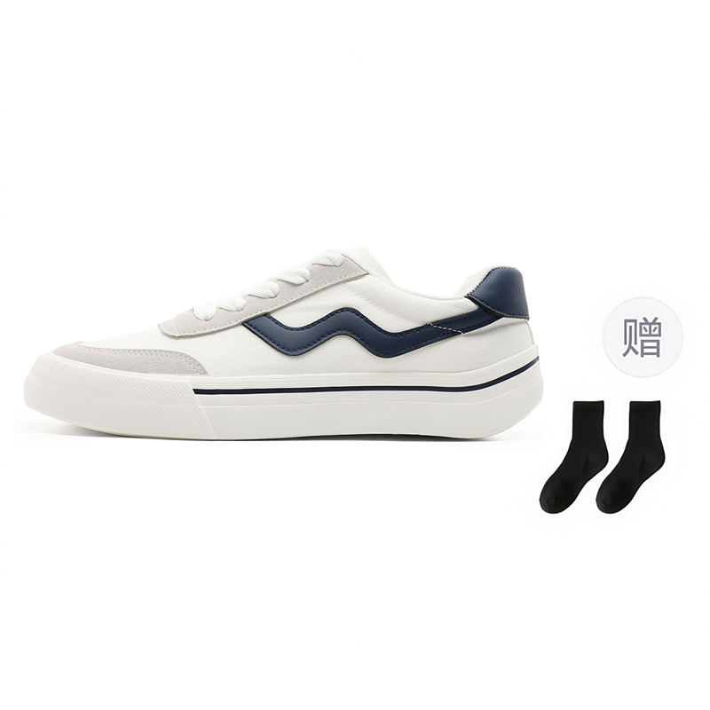 

Износостойкие низкие мужские кроссовки Fawn Miri, Beige Blue-Comes With Socks