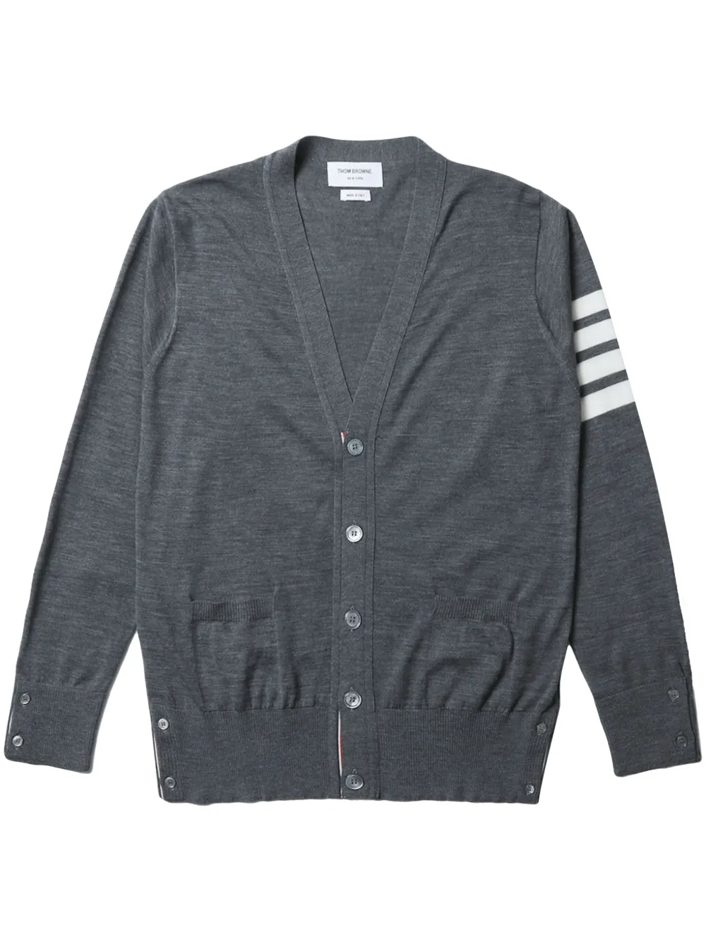 

Кардиган с полосками 4-Bar THOM BROWNE, серый