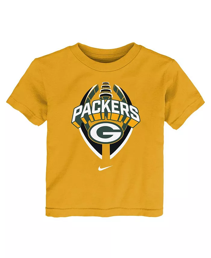 Золотая футболка Green Bay Packers Icon Legend для малышей Nike — фото 2