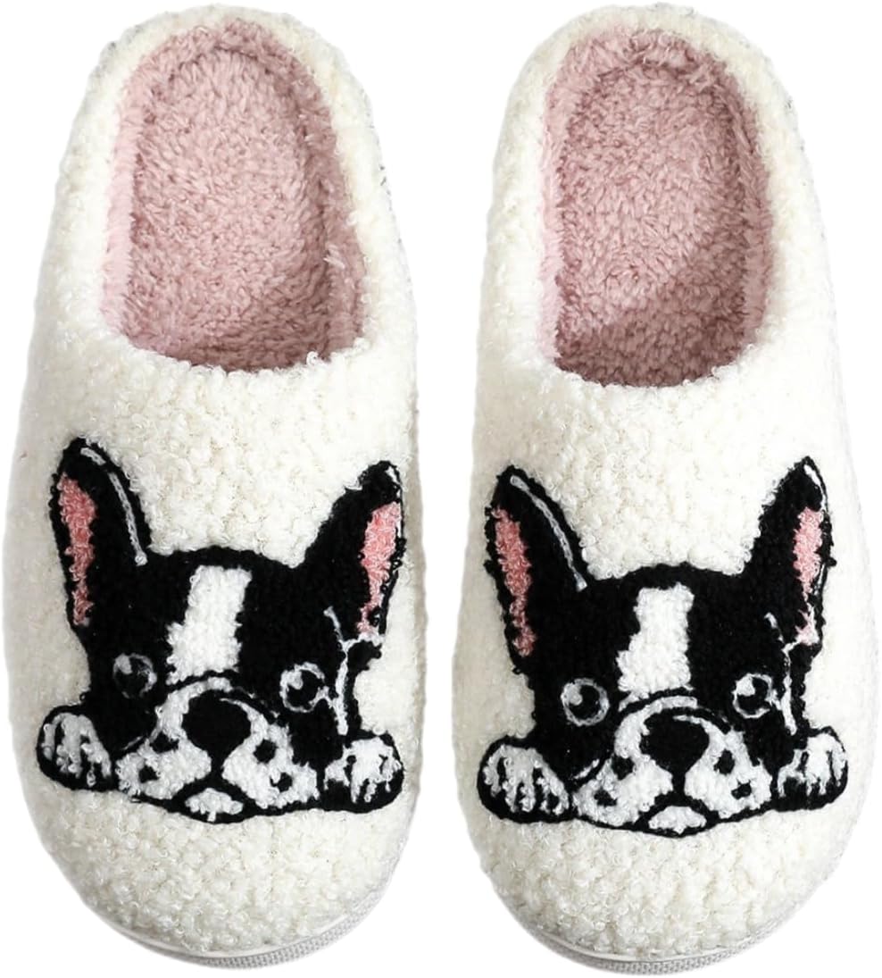 

Тапочки ELIRAR для собак и кошек, плюшевые животные, удобные зимние, для женщин и мужчин, мягкие, противоскользящие, French Bulldog