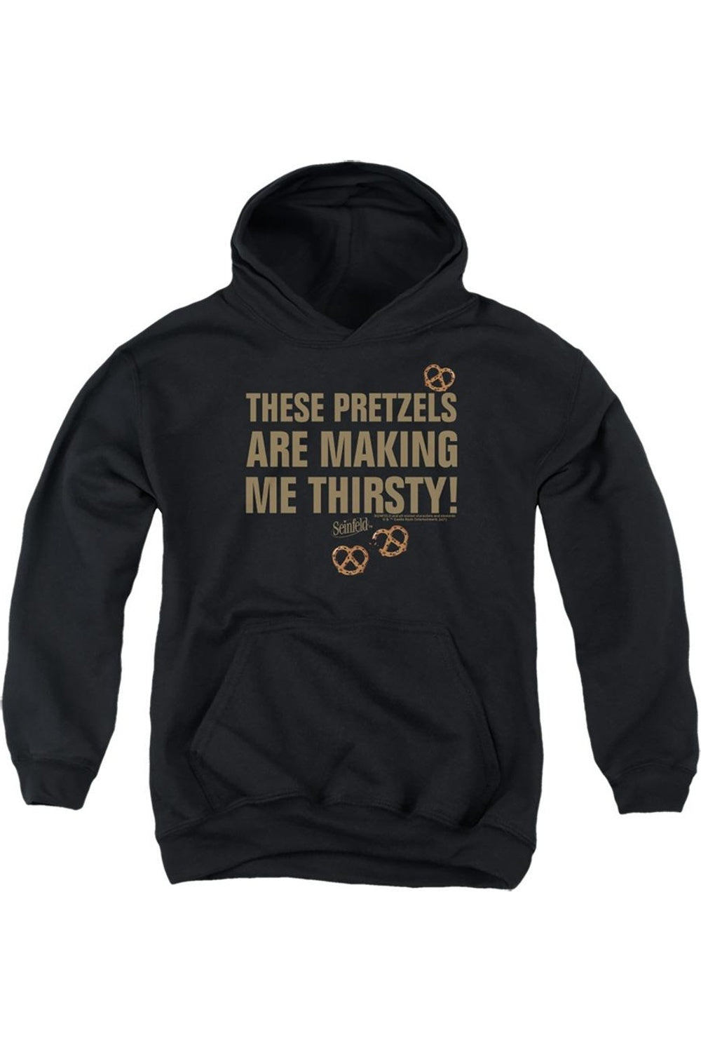 

Толстовка с капюшоном Seinfeld Pretzels Thirsty Youth Gildan, черный