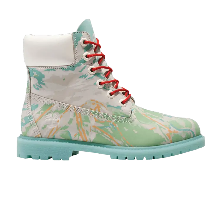 

Ботинки Timberland Wmns Ski School Heritage 6 Inch Boot Trail Maps - Blue Green Nubuck, разноцветный