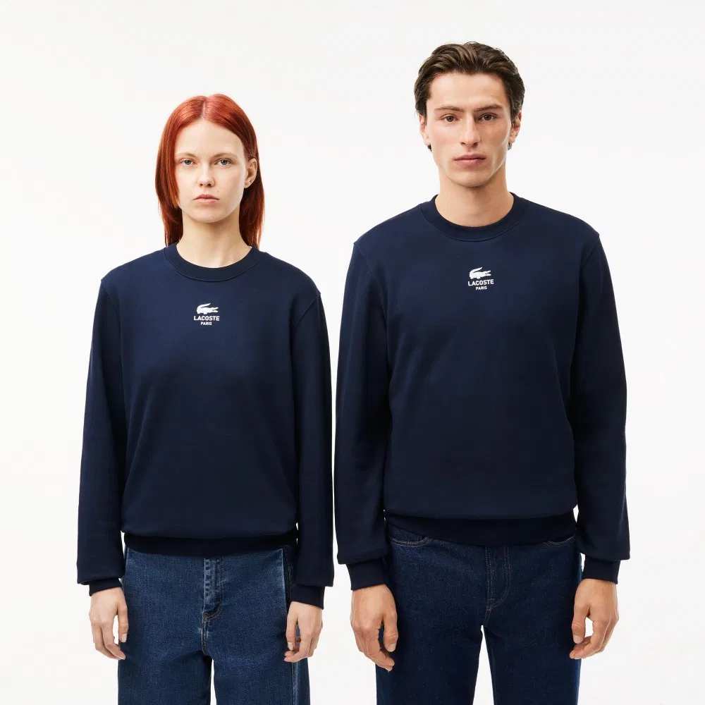 Мужской повседневный свитшот Lacoste Crew Neck, тёмно-синий