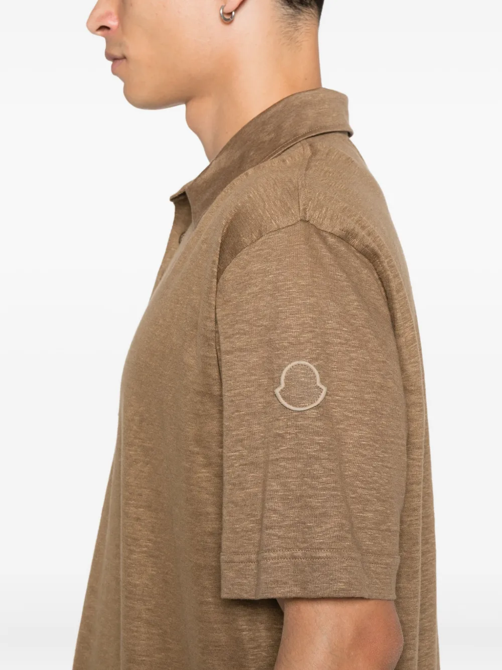Льняная рубашка с накладным карманом MONCLER, нейтральный — фото 4