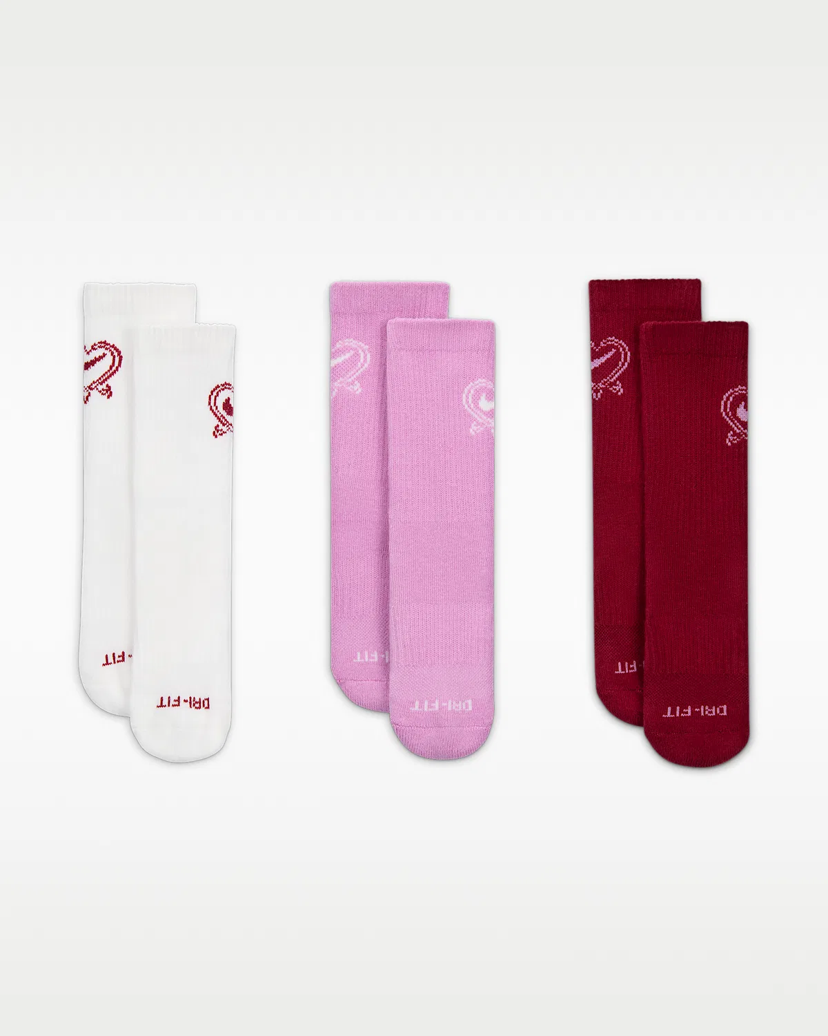 Детские носки Dri-FIT V-day Crew Socks (3 пары) Nike, Sail — фото 2