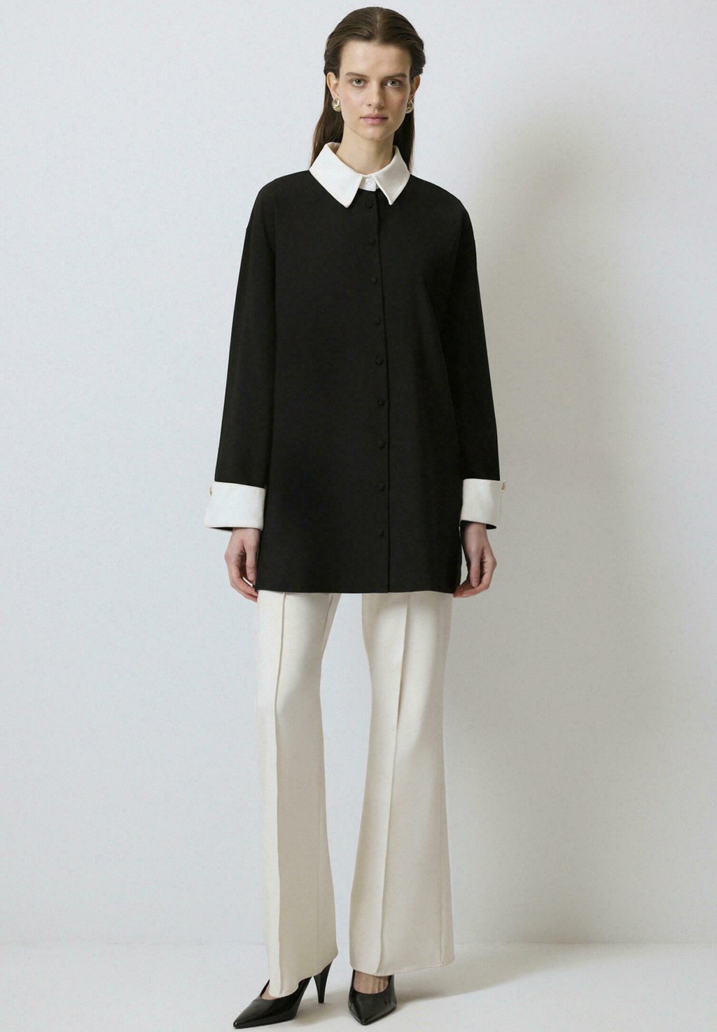 

Блузка на пуговицах GOLD BUTTONED DETAILED CONTRAST Touché Privé, черный