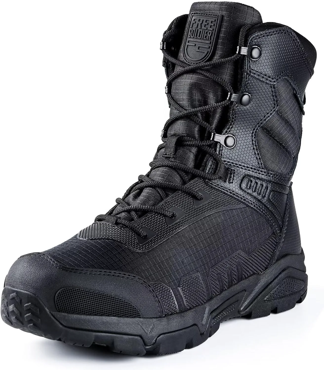 

БЕСПЛАТНО SOLDIER Мужские военные тактические ботинки Водонепроницаемые походные рабочие ботинки Прочные боевые ботинки Name ‎FREE SOLDIER, черный