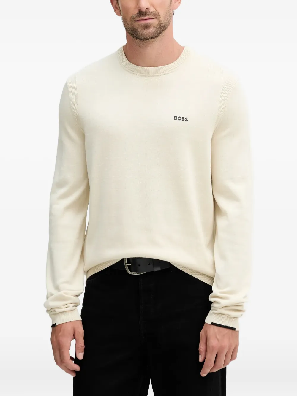 

Свитер Ever-X с круглым вырезом Boss, кремовый