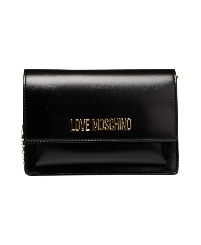 

Сумка через плечо на цепочке с логотипом спереди Love Moschino, черный