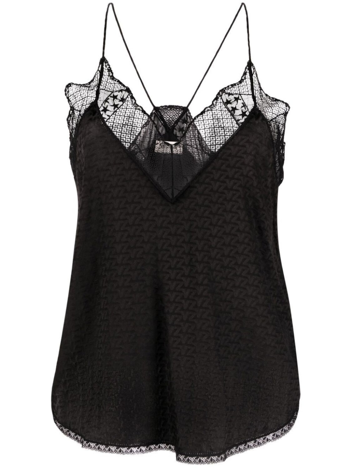 

Топ на бретелях с логотипом Zadig&Voltaire, черный