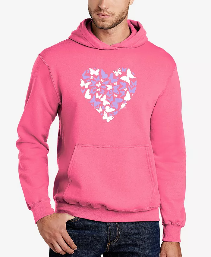 

Мужская худи с принтом "Butterfly Heart Word Art" LA Pop Art, розовый