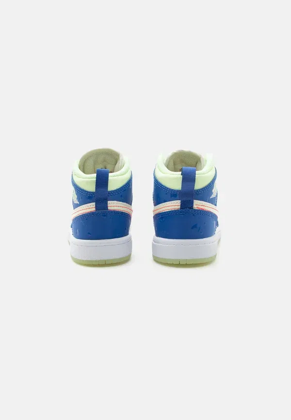 Кроссовки высокие Jordan 1 Mid SE High Top, цвет игровой королевский/бледно-слоновая кость/едва заметный вольт/инфракрасный/белый — фото 3