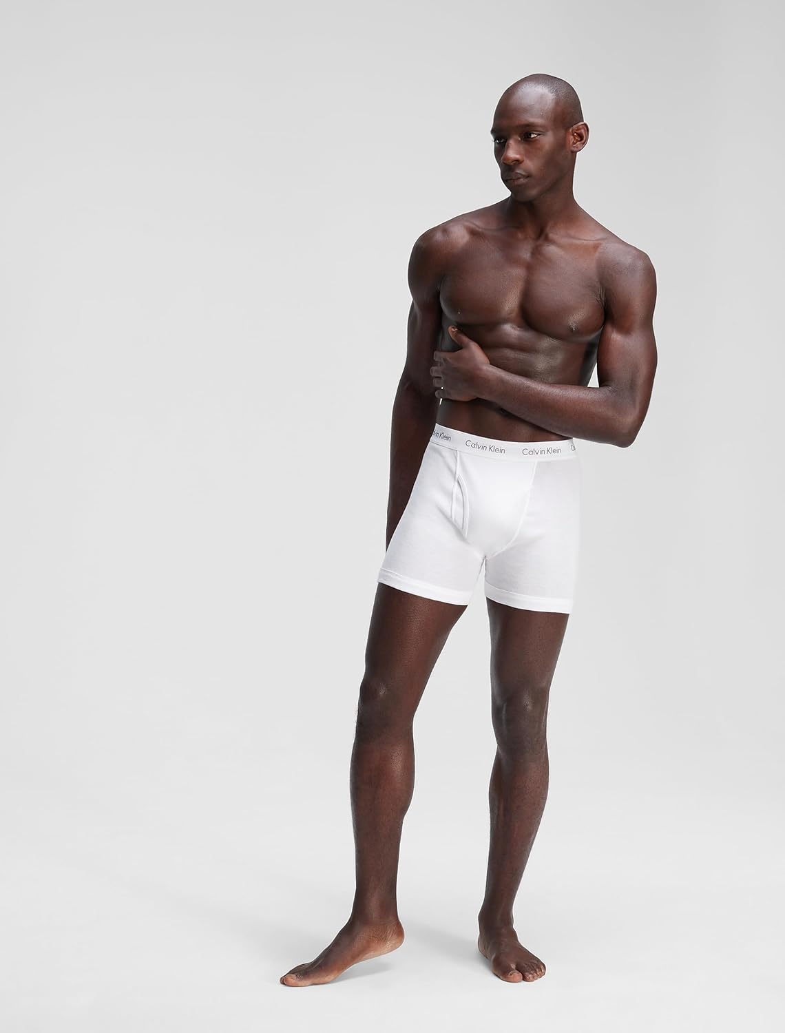 Комплект из 5 мужских трусов-боксеров Calvin Klein Cotton Classics, 5 White Bodies W / White Wb — фото 3
