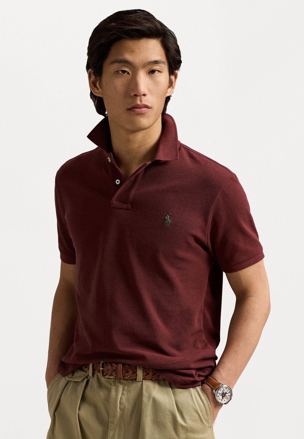 

Поло THE ICONIC MESH POLO SHIRT Polo Ralph Lauren, красный