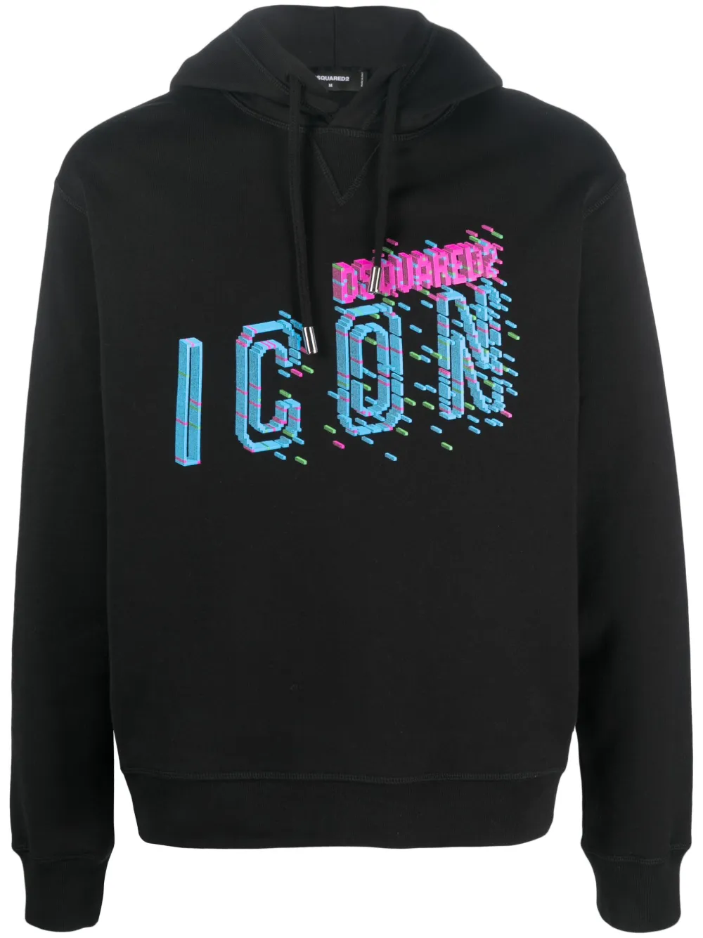 

Хлопковое худи с принтом "Icon" Dsquared2, черный