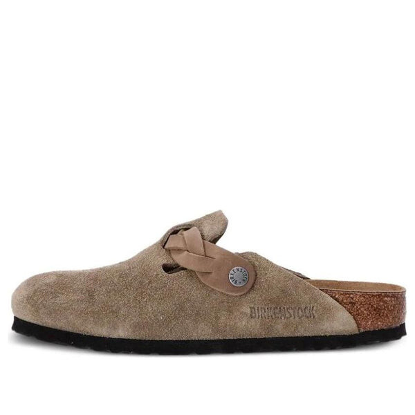 Тапочки boston braided suede leather sandals 'taupe' Birkenstock, бежевый
