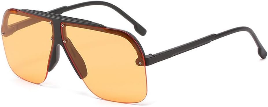 

Большие солнцезащитные очки в стиле панк, цельные солнцезащитные очки для женщин и мужчин, модные солнцезащитные очки для женщин, роскошные панк-очки TKKTLLT, Black-orange