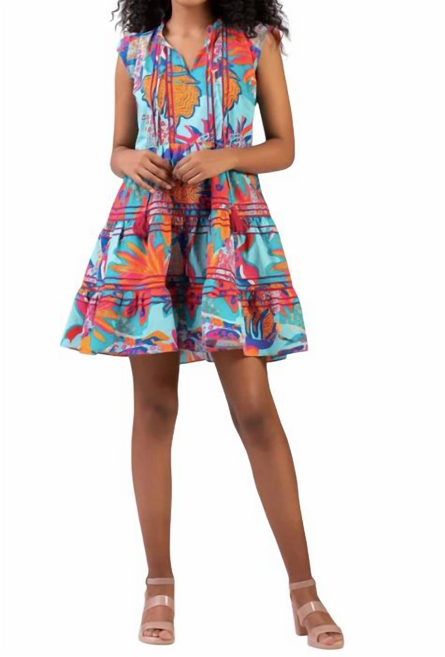 

Emila Garden Floss Мини-платье в цвете Multi Celina Moon
