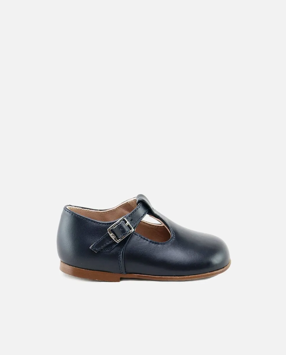 

Классические детские пинетки из кожи Eli 1957, темно-синий