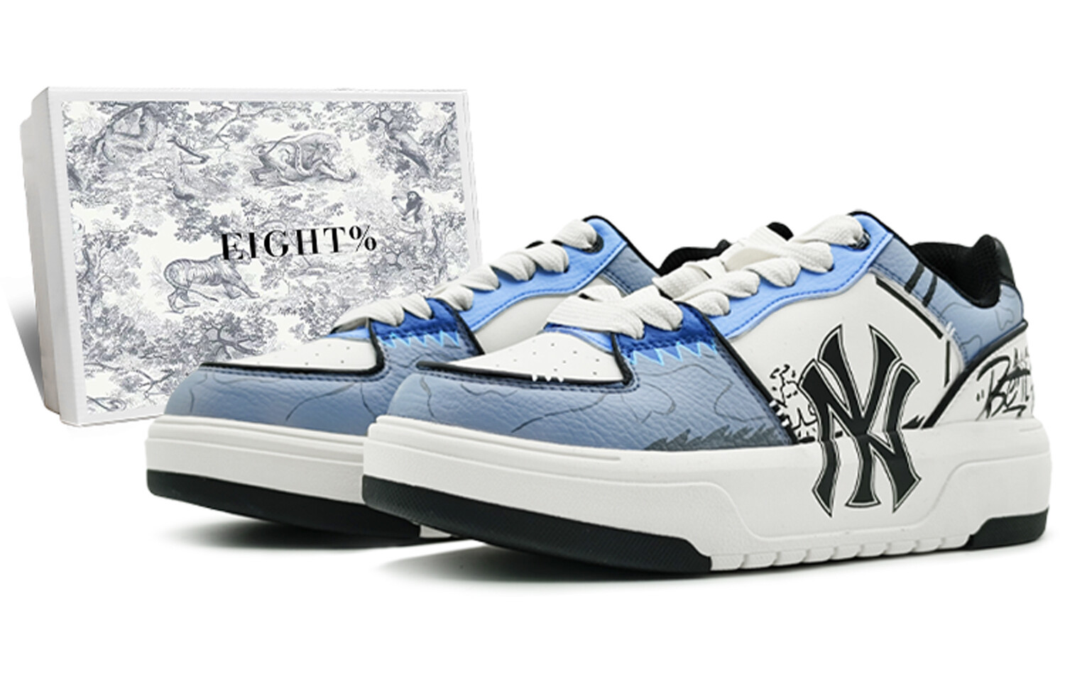 

Кроссовки MLB Chunky Liner Skateboarding Shoes Unisex Low-top Blue/white, голубой, Синий, Кроссовки MLB Chunky Liner Skateboarding Shoes Unisex Low-top Blue/white, голубой