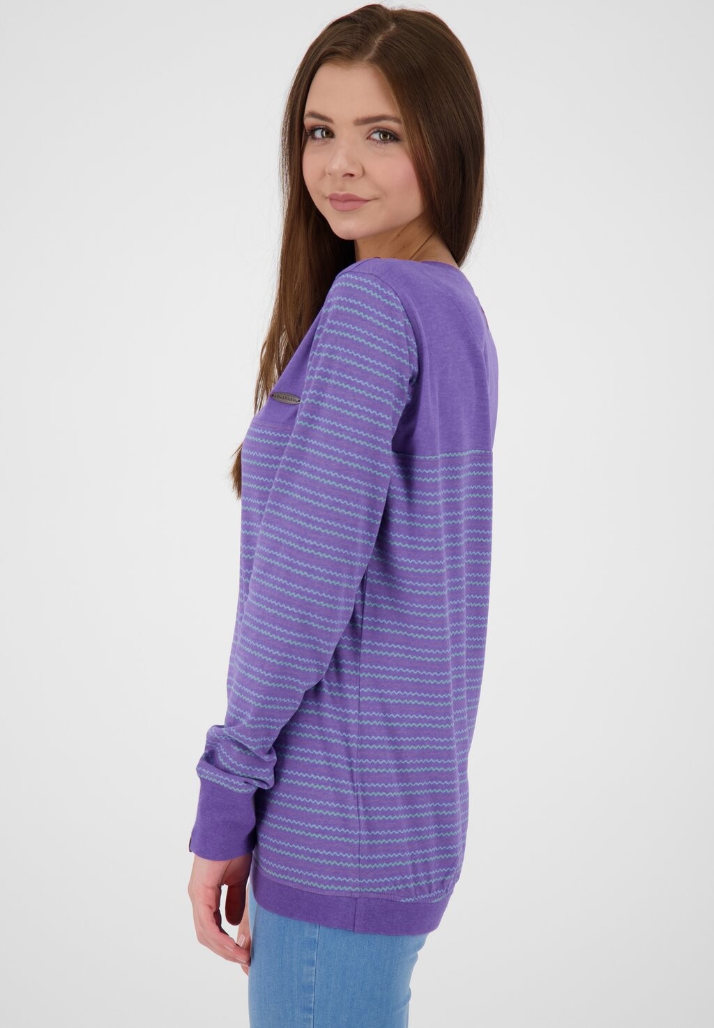 

Топ с длинными рукавами LEONIE IM STREIFENDESIGN alife & kickin, фиолетовый
