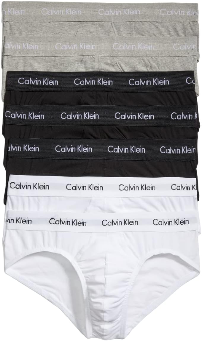 

Мужские трусы-слипы Calvin Klein из хлопка и стретча, 7 шт., 3 Black, 2 Grey Heather, 2 White