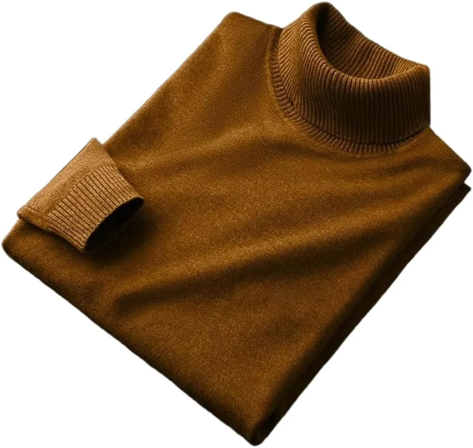 

Мужской вязаный свитер с высоким воротником