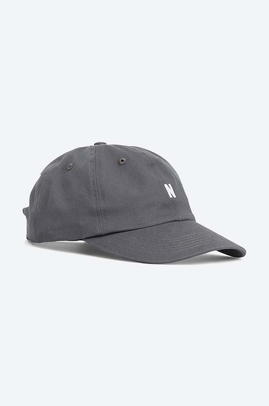 

Хлопковая кепка с козырьком Norse Projects, серый