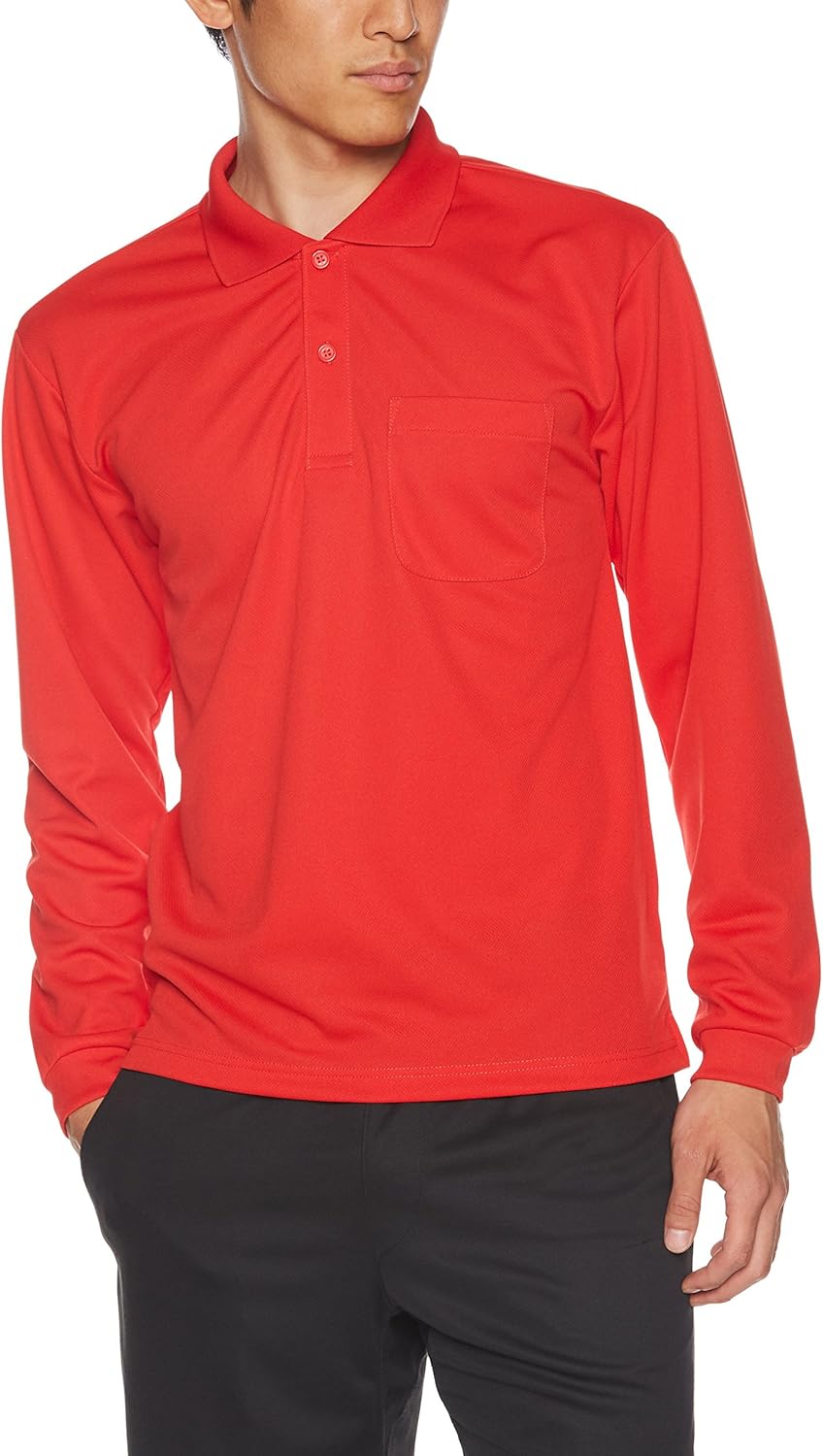 

Футболка-поло с длинными рукавами и карманом Glimmer 00335-ALP Dry 4.4 унции, красный