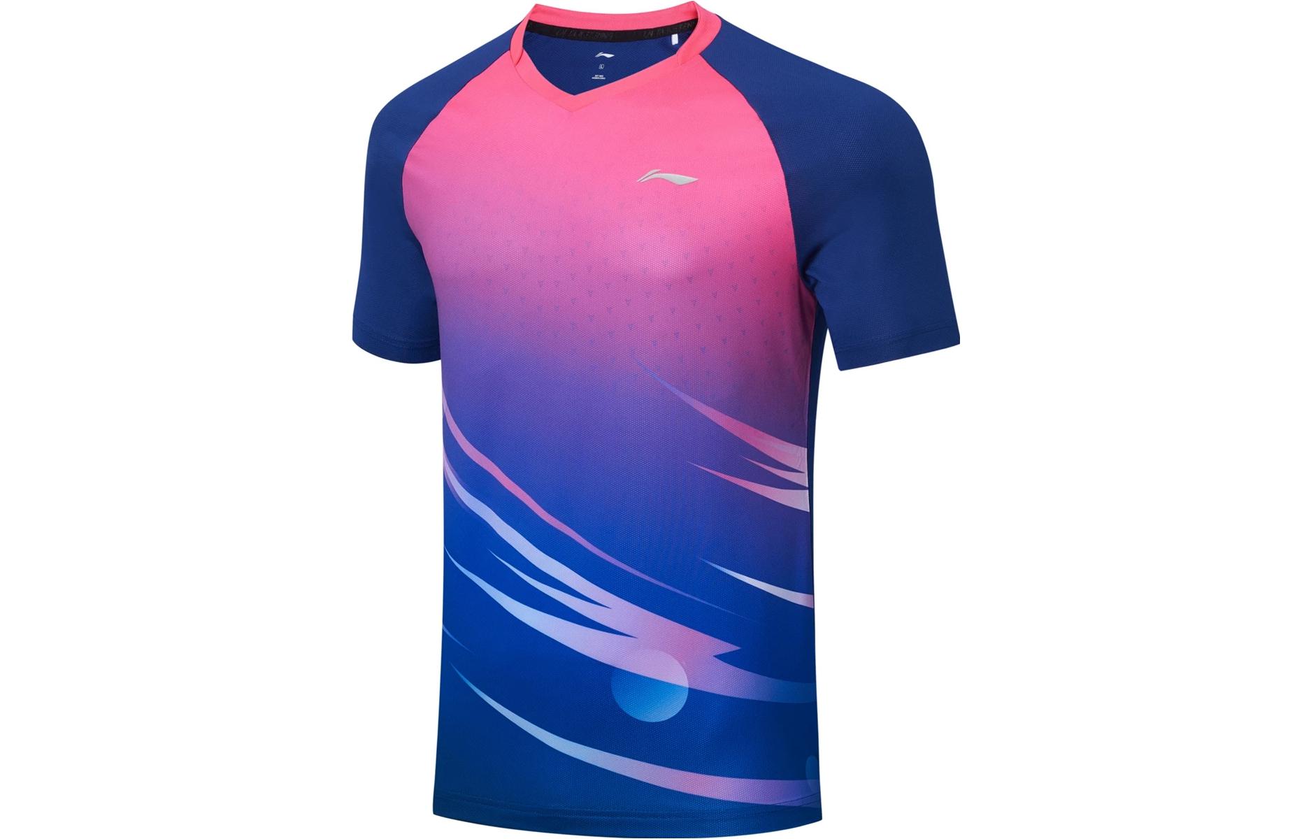

Футболка для настольного тенниса LiNing Unisex Neon Fruit Pink/Shadow Purple Blue