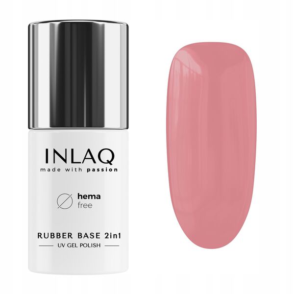

Гибридная каучуковая основа роза, 6 мл Inlaq Rubber base 2in1, цвет rose