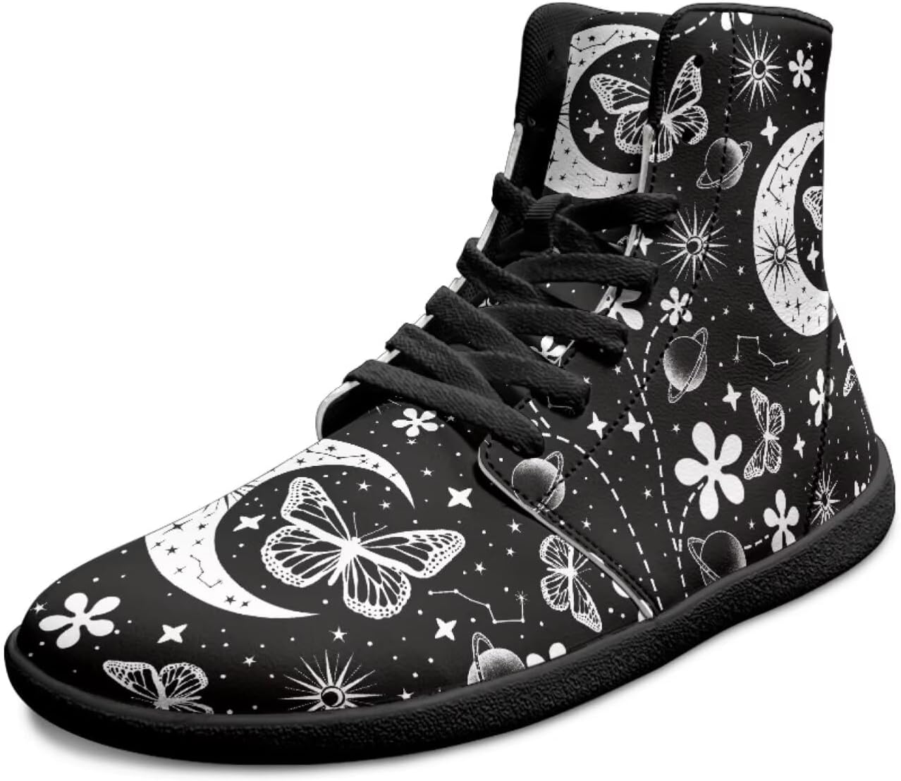 

Мужские кроссовки с высокой пяткой на шнуровке, широким носком, противоскользящие, дышащие, для тренировок и ходьбы Xixirimido, Butterfly Galaxy