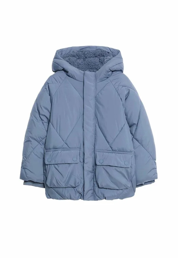 Зимнее пальто средней плотности с капюшоном Marks & Spencer, Blue