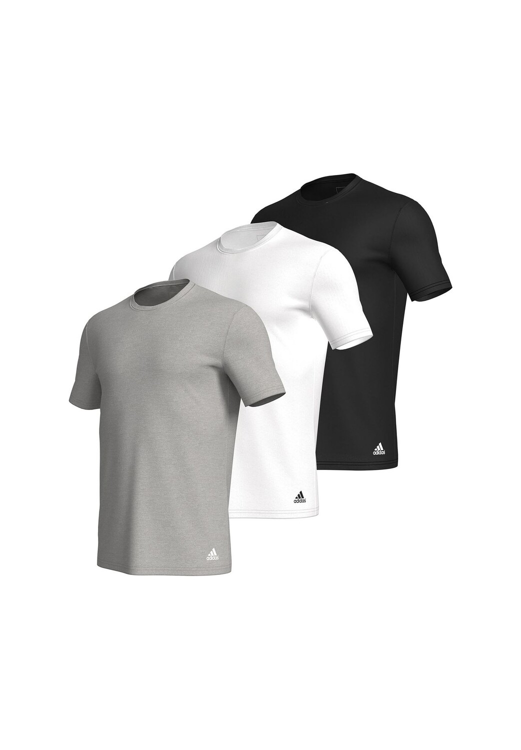 

Мужская футболка, 3 шт в упаковке — Active Core Cotton, круглый вырез, круглый вырез, однотонная Adidas, цвет Schwarz/wei_/grau