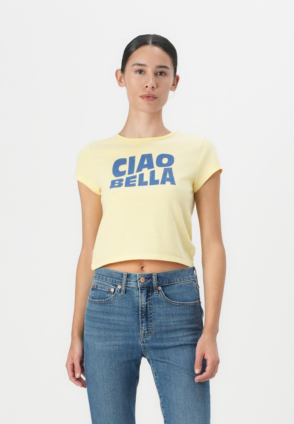 

Футболка с принтом EVERYDAY FITTED CREW GAP, серый