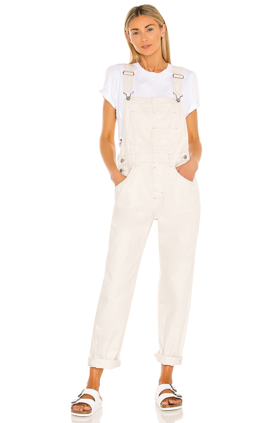 

Free People зигги джинсовый комбинезон Free People, цвет parchment