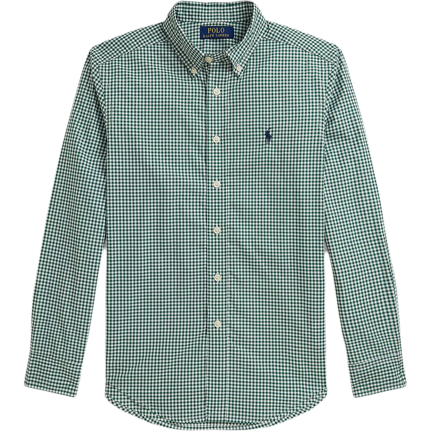 

Повседневная рубашка приталенного кроя для подростков Polo Ralph Lauren, зеленый
