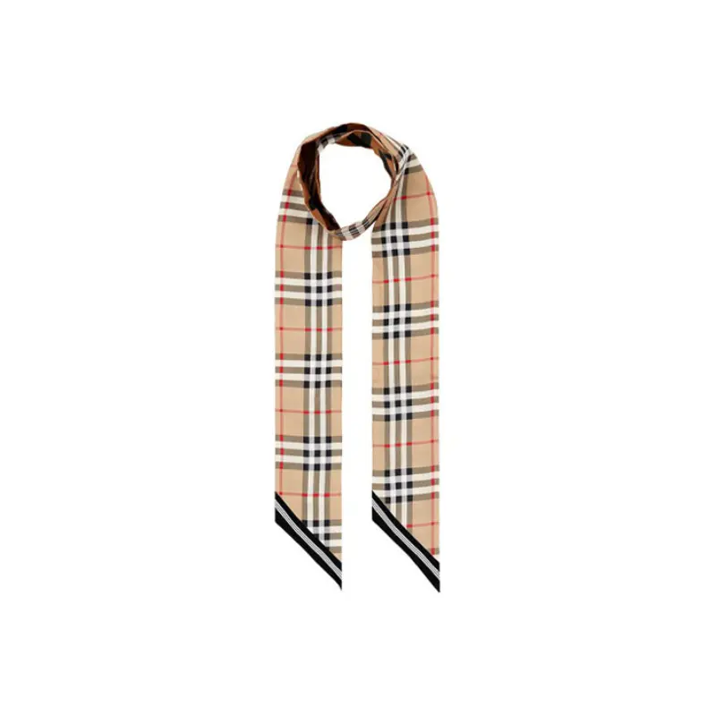 

Burberry Шелковый шаль в клетку, Camel