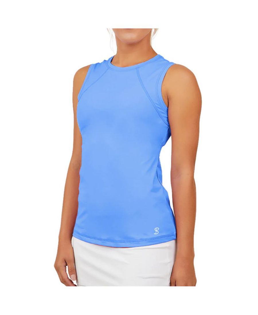 

Женская теннисная футболка без рукавов с УФ-защитой Sofibella, Valley blue, Синий, Женская теннисная футболка без рукавов с УФ-защитой Sofibella, Valley blue