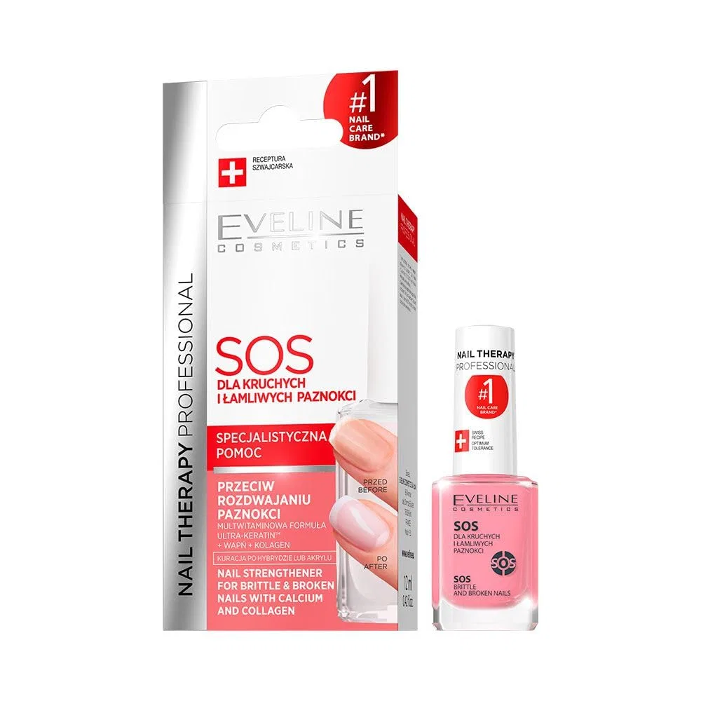 Укрепляющий кондиционер для ломких ногтей «Sos Britle and Broken Nails» от Eveline Cosmetics, For Brittle & Broken Nails