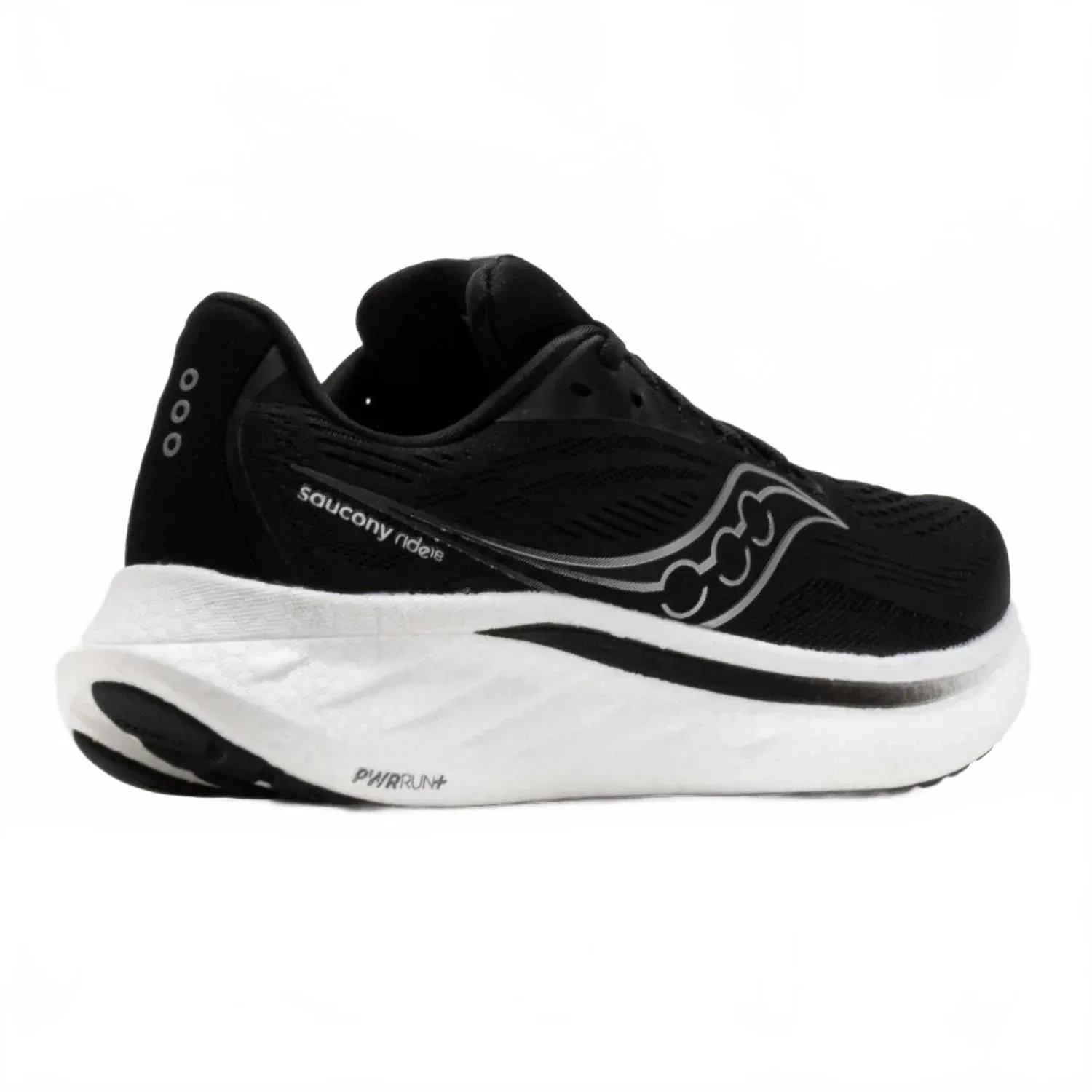 SAUCONY Мужские беговые кроссовки Ride 18 в черно-белом цвете — фото 3